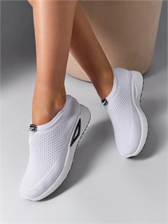 Кеды белые летние спортивные дышащие W-296