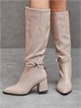 Сапоги осенние на каблуке высокие X-213