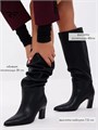 Сапоги осенние трубы на каблуке H-25