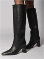 Сапоги на каблуке осенние высокие трубы X-329