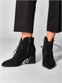 Ботильоны осенние на каблуке с острым носом C-41